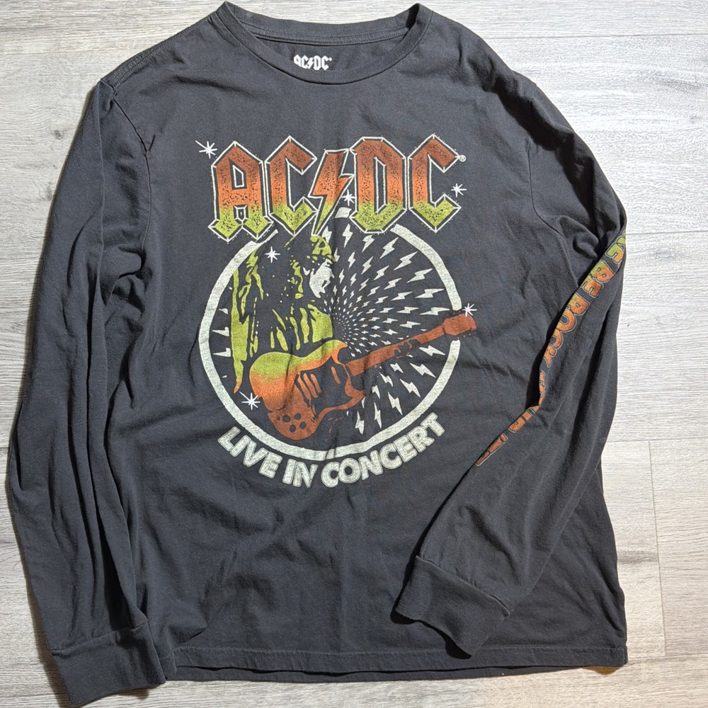 AC/DC Live‎ In Concert Long Sleeve T-Shirt Black XL Official Licensed 2021